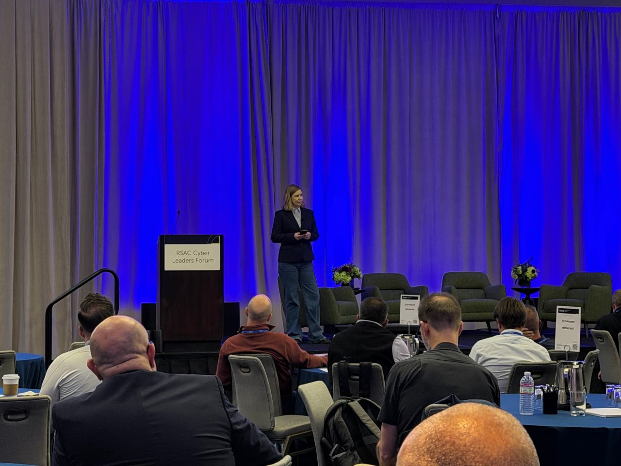 Elisabeth Høiland speaking at RSAC Cyber Leaders Forum
